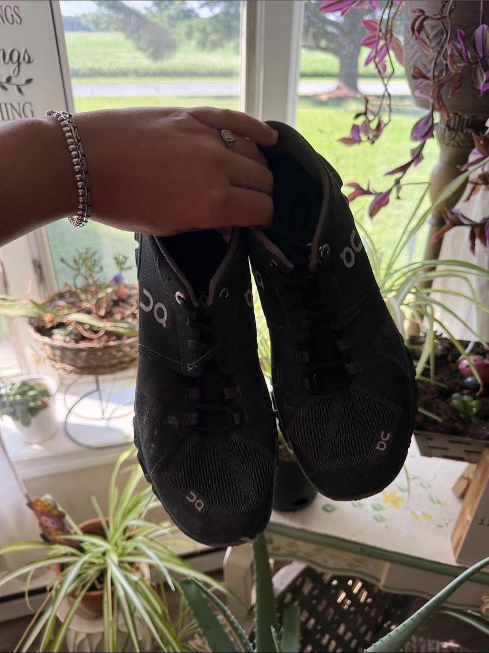 On Running Black Women's Cloudlace Athletic Shoes